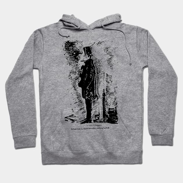 Baudelaire Hashish Hoodie by SenecaReads